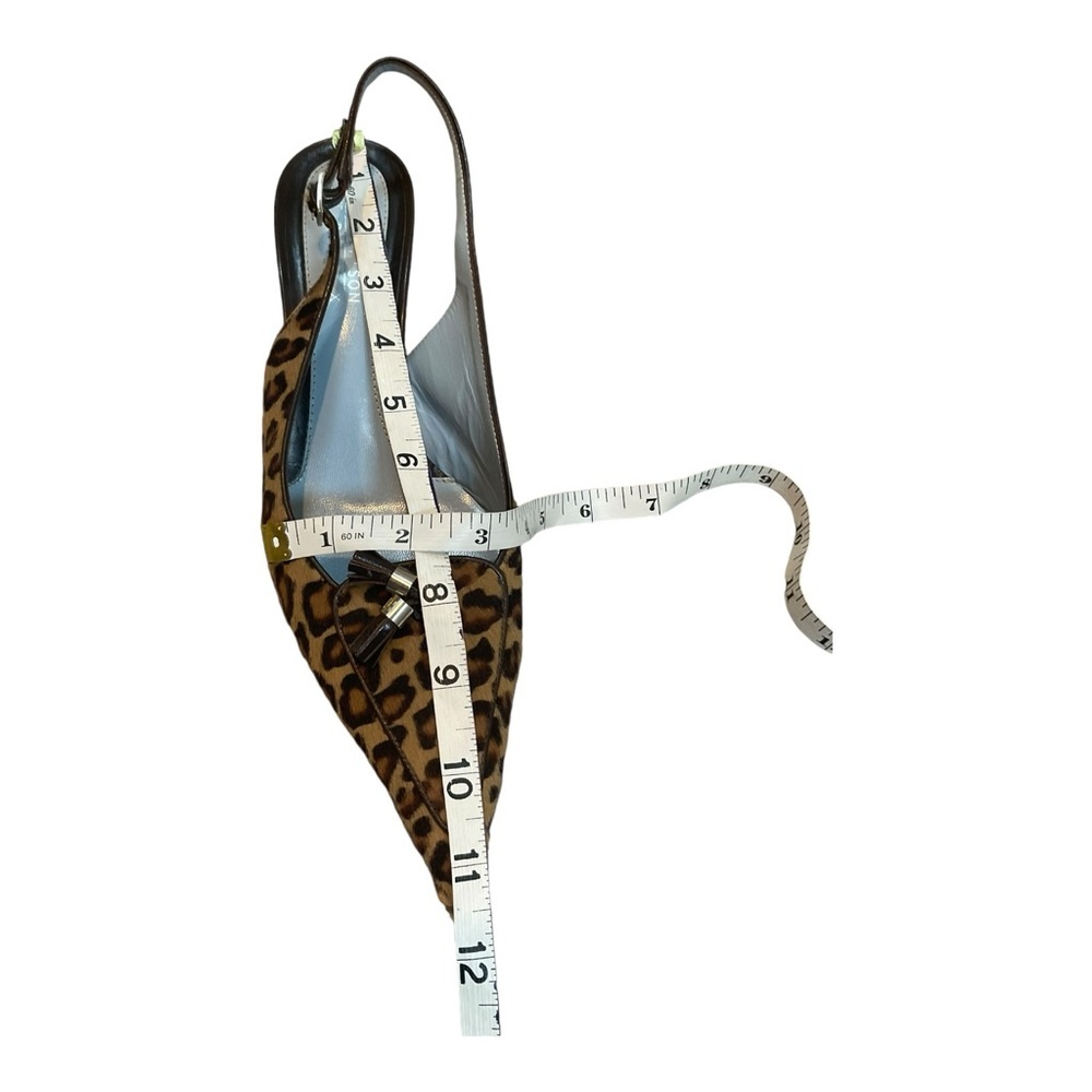 Lambertson Truex Women’s Size 39 Pony Hair Animal Print Slingback Pumps Sandals - Picture 15 of 16